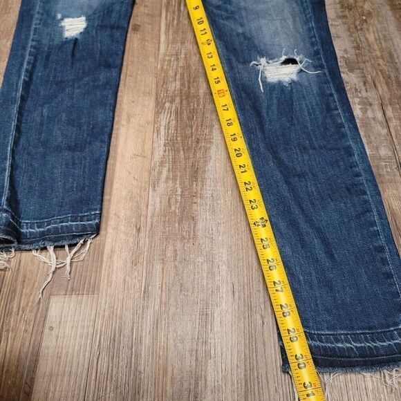 Rag & Bone Dre Women’s Sz 29 Distressed Medium Wash Raw Hem Jeans - Picture 7 of 9
